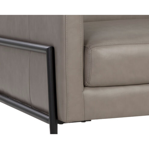 Talula Alpine Grey Leather Lounge Chair